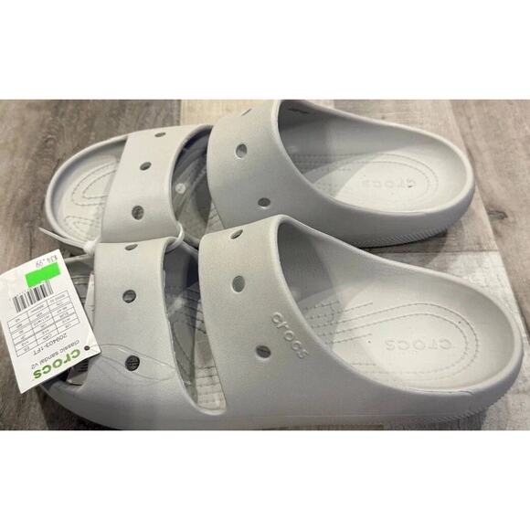 CROCS Other - NWT Crocs Classic Slide Sandal Size M10/W12 Gray Rubber Casual Outdoor Slip On